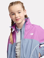 New Balance Blue Kids Panelled Woven Track Jacket - Image 4 of 9