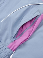 New Balance Blue Kids Panelled Woven Track Jacket - Image 9 of 9
