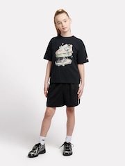 أسود - New Balance Kids Fitness Centre Illustrated Graphic 100% Cotton T-Shirt - صورة 5 من 7