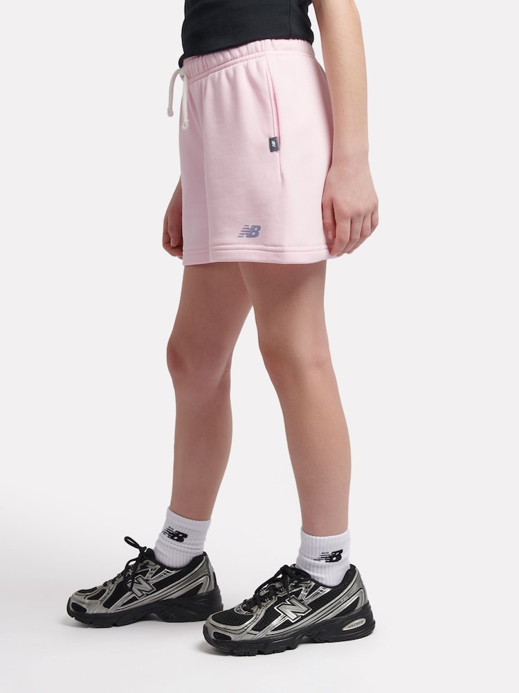 New Balance Pink Kids Floral Sneaker Graphic Shorts - Image 4 of 10