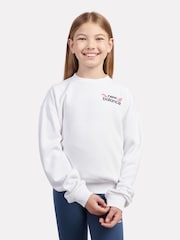 New Balance Cotton White Girls Floral Circle Graphic Sweatshirt - Image 1 of 5