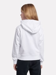 New Balance White Kids French Terry Stacked Logo Hoodie - Image 3 of 5