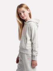 New Balance Grey Kids French Terry Stacked Logo Hoodie - Image 2 of 5