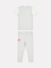 New Balance Grey Kids Jersey T-Shirt & Leggings Set - Image 2 of 5