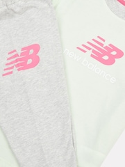New Balance Grey Kids Jersey T-Shirt & Leggings Set - Image 3 of 5