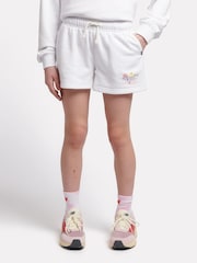 New Balance White Kids Floral Vines Graphic Shorts - Image 1 of 8