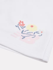 New Balance White Kids Floral Vines Graphic Shorts - Image 7 of 8
