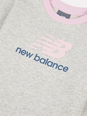 New Balance Grey Kids Crew & Joggers Set - Image 4 of 5