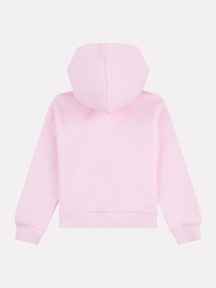 Roze - New Balance Kids French Terry Stacked Logo Hoodie - Image 7 of 7