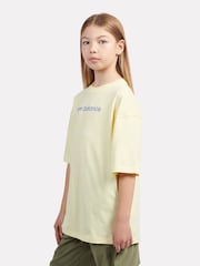 New Balance Yellow Kids Floral Sneaker Back Graphics 100% Cotton T-Shirt - Image 2 of 9