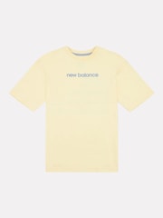 New Balance Yellow Kids Floral Sneaker Back Graphics 100% Cotton T-Shirt - Image 6 of 9