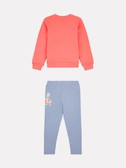 New Balance Blue Kids Floral Crew and Leggings Set - Image 2 of 5