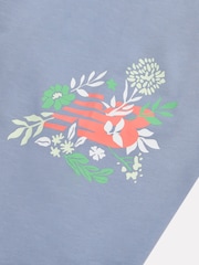 New Balance Blue Kids Floral Crew and Leggings Set - Image 5 of 5