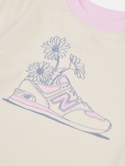 New Balance Natural Kids Jersey Ringer T-Shirt & Shorts Set - Image 4 of 5
