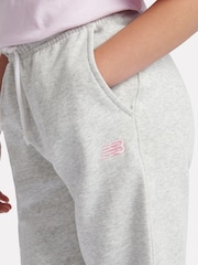 New Balance Grey Kids French Terry Small Logo Joggers - Image 4 of 7