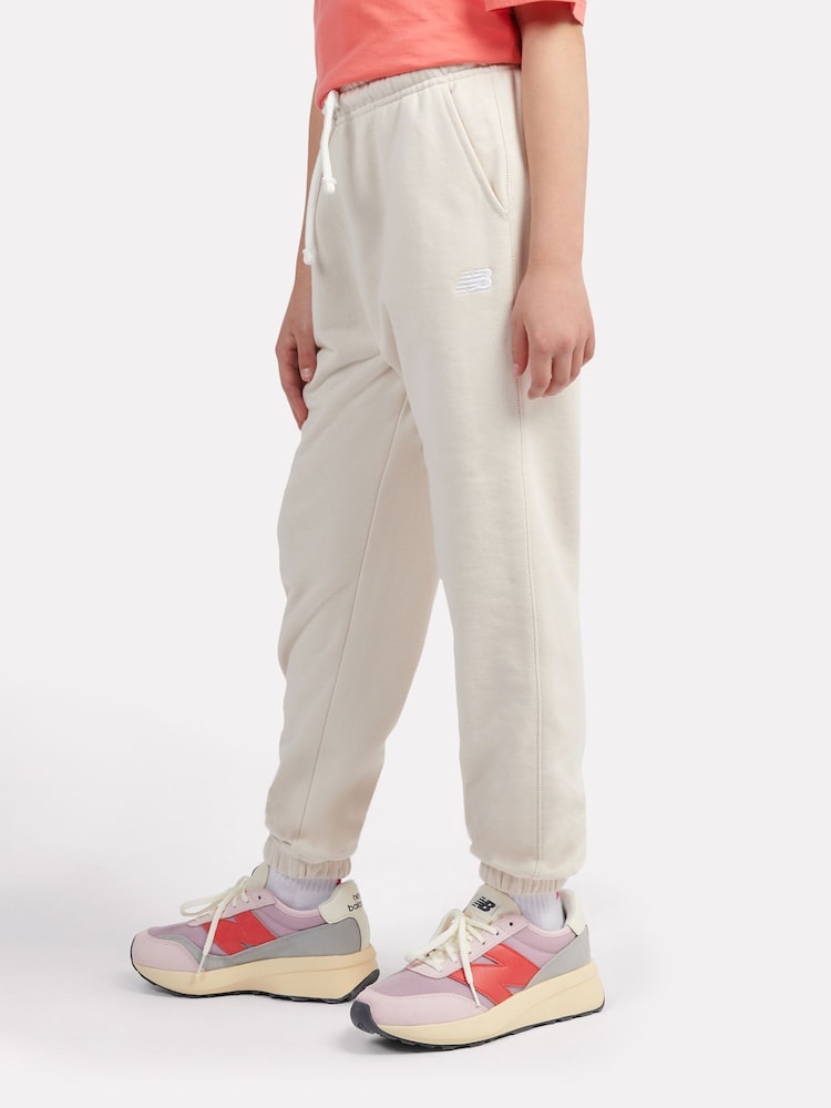 New Balance Natural Kids French Terry Small Logo Joggers - Image 2 of 5