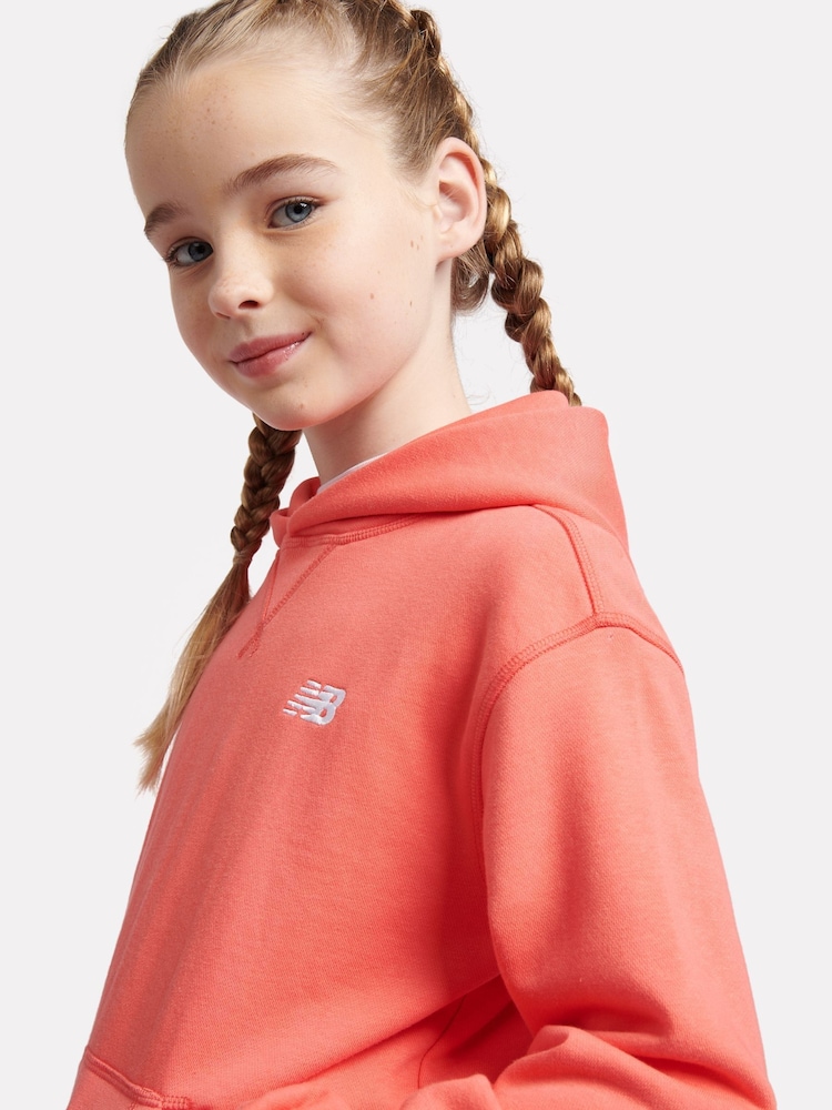 Rood - New Balance Kids French Terry Small Logo Hoodie - Image 5 of 8