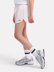 New Balance Pink Kids Woven Shorts - Image 2 of 10