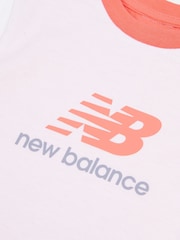 New Balance White/Blue Kids Jersey Ringer T-Shirt & Shorts Set - Image 3 of 3