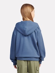 New Balance Blue Kids French Terry Small Logo Zip Hoodie - Image 3 of 8
