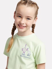 New Balance Green Kids Athletics Tennis Cartoon 100% Cotton Graphic T-Shirt - Image 4 of 9