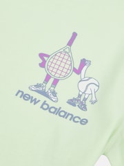 New Balance Green Kids Athletics Tennis Cartoon 100% Cotton Graphic T-Shirt - Image 9 of 9