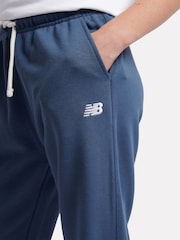 New Balance Blue Kids French Terry Small Logo Joggers - Image 5 of 5