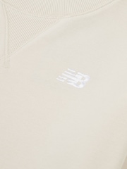 لون طبيعي - New Balance Small Kids French Terry Logo Crew Sweater - صورة 7 من 7