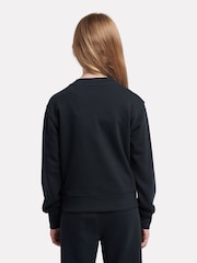 New Balance Black Kids French Terry Stacked Logo Crew Sweatshirt - Image 3 of 5