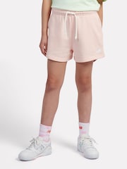New Balance Pink Dark Small Girls Logo Shorts - Image 1 of 8