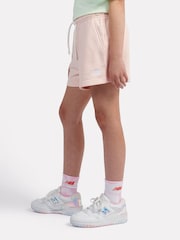 New Balance Pink Dark Small Girls Logo Shorts - Image 2 of 8