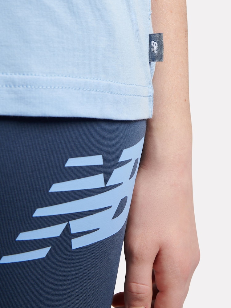 New Balance Blue Kids Greatest Hits Graphic T-Shirt and Leggings Set - Image 4 of 9