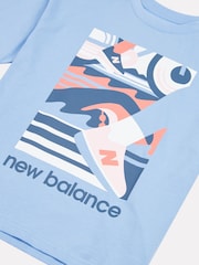 New Balance Blue Kids Greatest Hits Graphic T-Shirt and Leggings Set - Image 8 of 9