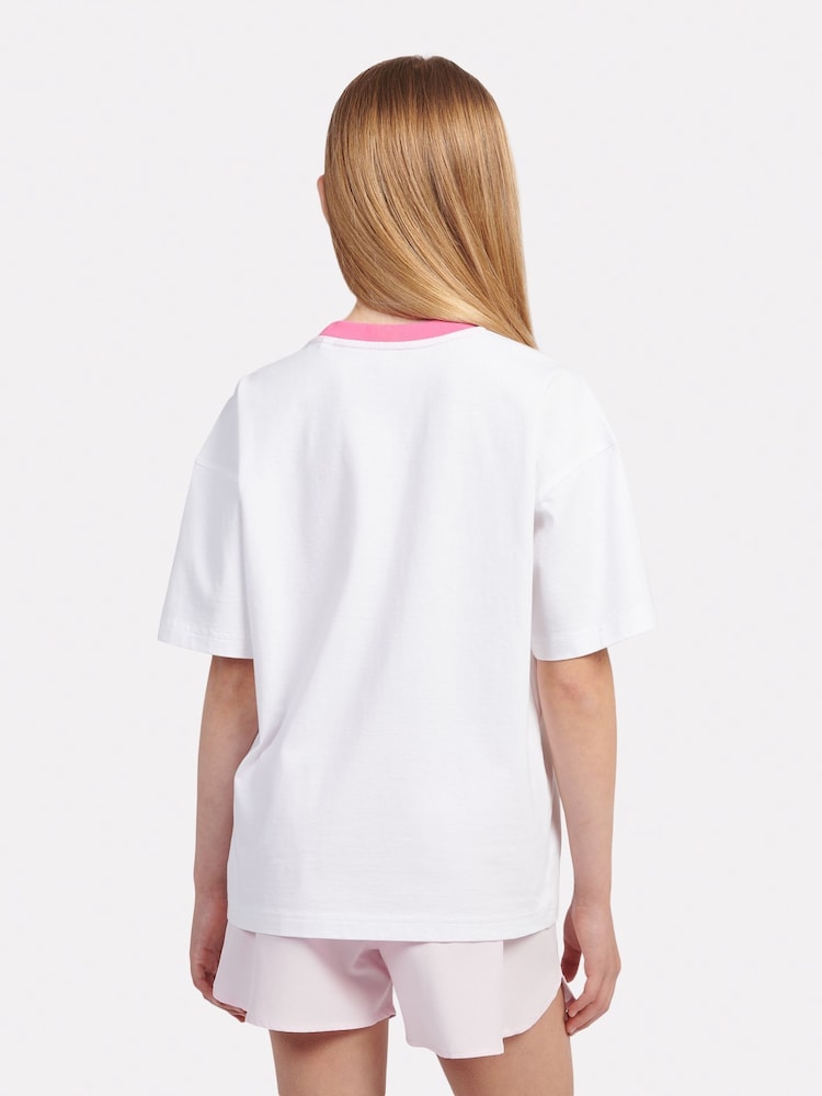 New Balance White Kids Running Club Graphic 100% Cotton T-Shirt - Image 2 of 8