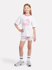 New Balance White Kids Running Club Graphic 100% Cotton T-Shirt - Image 3 of 8