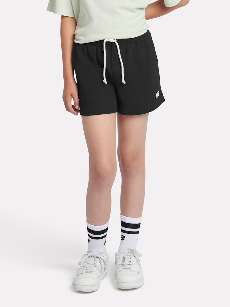 New Balance Black Small Girls Logo Shorts - Image 1 of 7