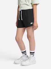 New Balance Black Small Girls Logo Shorts - Image 2 of 7