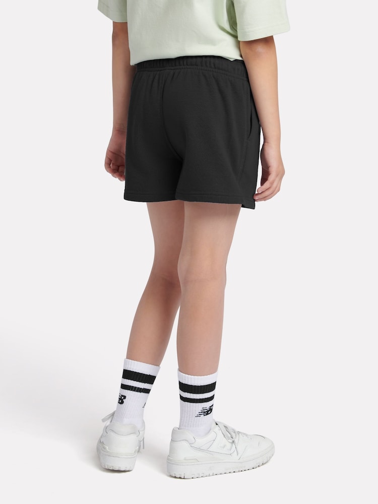 Zwart - New Balance shorts met klein logo voor meisjes - Image 3 of 7