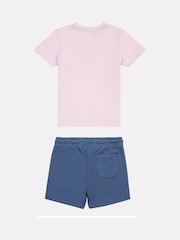 Розовый - New Balance Kids Jersey Ringer T-Shirt & Shorts Set - Image 2 of 5