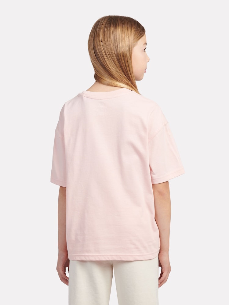 New Balance Dark Pink Small Girls Logo 100% Cotton T-Shirt - Image 3 of 8