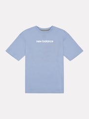 New Balance Blue Kids Floral Sneaker Back Graphics 100% Cotton T-Shirt - Image 7 of 10