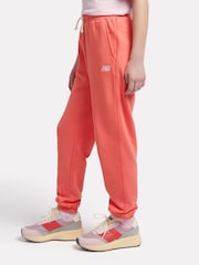 New Balance Red Kids French Terry Small Logo Joggers - Image 2 of 8