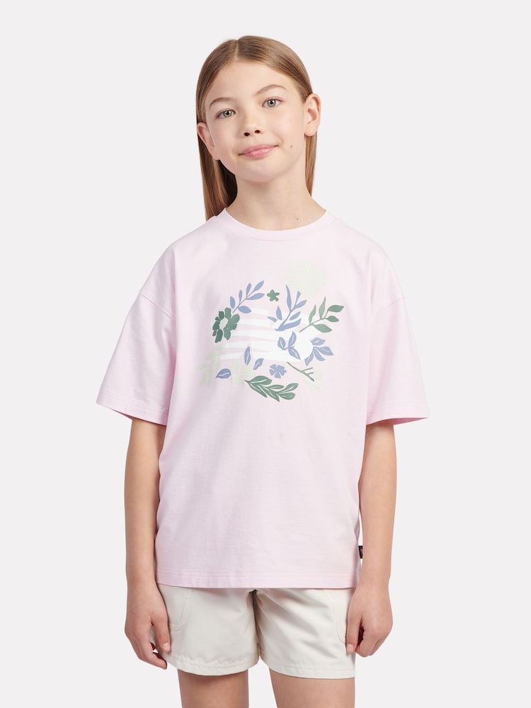 New Balance Kids Floral Graphic 100% Cotton T-Shirt - Imagen 1 de 6