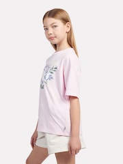 New Balance Kids Floral Graphic 100% Cotton T-Shirt - Imagen 2 de 6