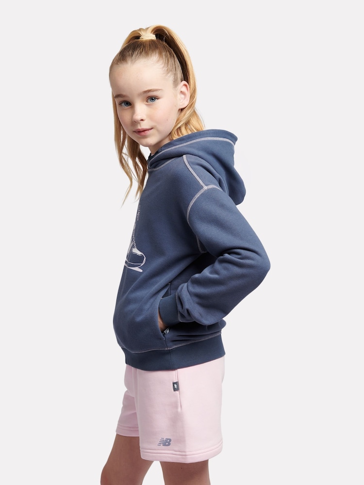 New Balance Blue Girls Floral Sneaker Hoodie - Image 2 of 6