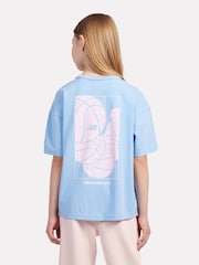 New Balance Blue Kids Hoops Court Graphic 100% Cotton T-Shirt - Image 2 of 7