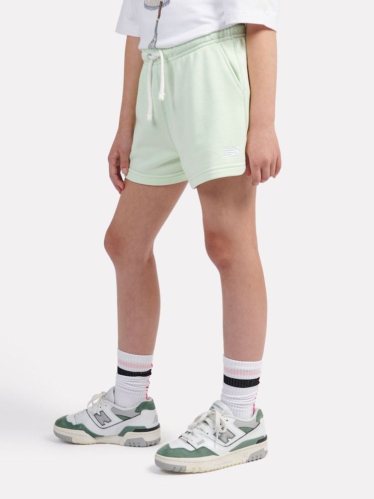New Balance Green Small Girls Logo Shorts - Image 2 of 8