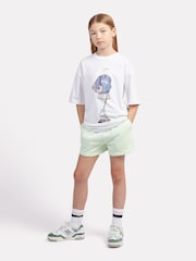 New Balance Green Small Girls Logo Shorts - Image 5 of 8