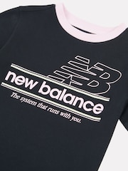 New Balance Black Kids Systems 100% Cotton Graphic T-Shirt - Image 8 of 8