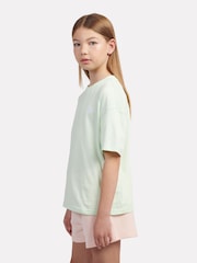New Balance light green Small Girls Logo 100% Cotton T-Shirt - Image 4 of 7